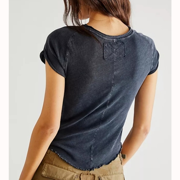 Free People Be My Baby Tee Shirt • Black • Small • We The Free - Picture 2 of 4